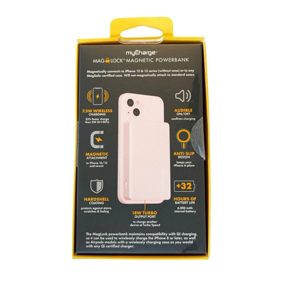 C8. MyCharge Maglock Magnetic Powerbank 6mAh , Excellent Shape, No Charging Cord